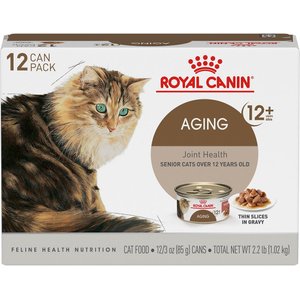 Royal Canin Aging 12+ Thin Slices in Gravy Wet Cat Food, 3-oz, case of 12