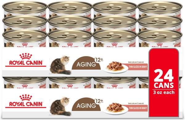 ROYAL CANIN Aging 12+ Thin Slices in Gravy Wet Cat Food, 3