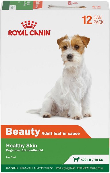 Show full view: Royal Canin Canine Health Nutrition Beauty Loaf in Sauce Wet Dog Food, 5.2-oz can, case of 12 slide 1 of 10