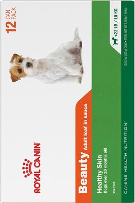 Show full view: Royal Canin Canine Health Nutrition Beauty Loaf in Sauce Wet Dog Food, 5.2-oz can, case of 12 slide 3 of 10