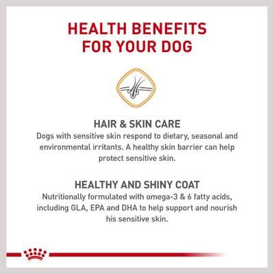 Show full view: Royal Canin Canine Care Nutrition Large Sensitive Skin Care Dry Dog Food, 30-lb bag slide 5 of 12
