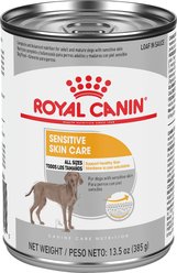 Royal Canin Canine Care Nutrition Sensitive Skin Care Loaf in Sauce Canned Dog Food, 13.5-oz, case of 12