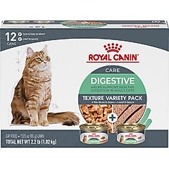 Royal Canin Feline Care Nutrition Adult Digestive Care Variety Pack Pate Wet Cat Food, 3-oz can, case of 12