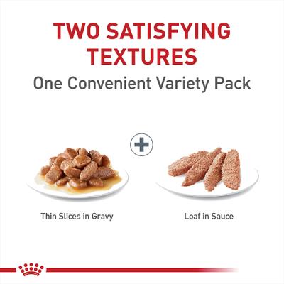 Show full view: Royal Canin Feline Care Nutrition Adult Digestive Care Texture Variety Pack Wet Cat Food, 3-oz can, case of 12 slide 3 of 9