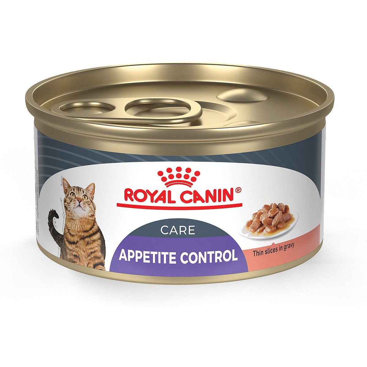 Royal Canin Feline Care Nutrition Appetite Control Care Thin Slices in Gravy Canned Cat Food, 3-oz can, case of 24