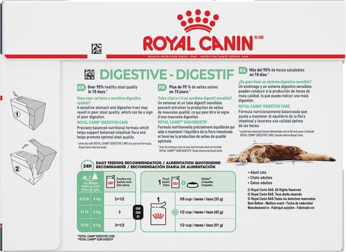 Show full view: Royal Canin Feline Care Nutrition Digestive Care Adult Chunks in Gravy Pouch Cat Food, 3-oz, case of 12 slide 3 of 12