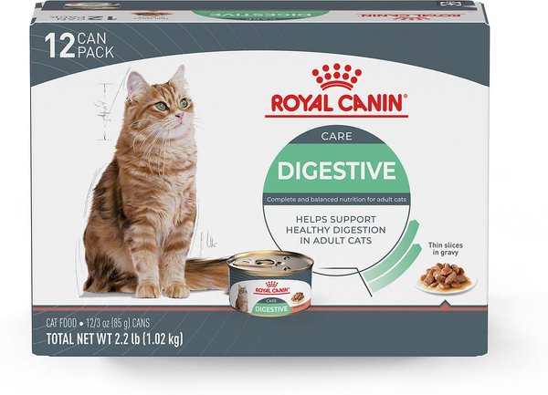 Show full view: Royal Canin Feline Care Nutrition Digestive Care Adult Gravy Wet Cat Food, 3-oz can, 12 count slide 1 of 11