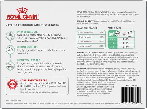 Show full view: Royal Canin Feline Care Nutrition Digestive Care Adult Gravy Wet Cat Food, 3-oz can, 12 count slide 3 of 12