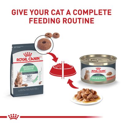 Show full view: Royal Canin Feline Care Nutrition Digestive Care Adult Gravy Wet Cat Food, 5.1-oz can, case of 24 slide 7 of 12