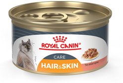 Royal Canin Feline Care Nutrition Hair & Skin Care Thin Slices in Gravy Canned Cat Food, 3-oz, case of 24