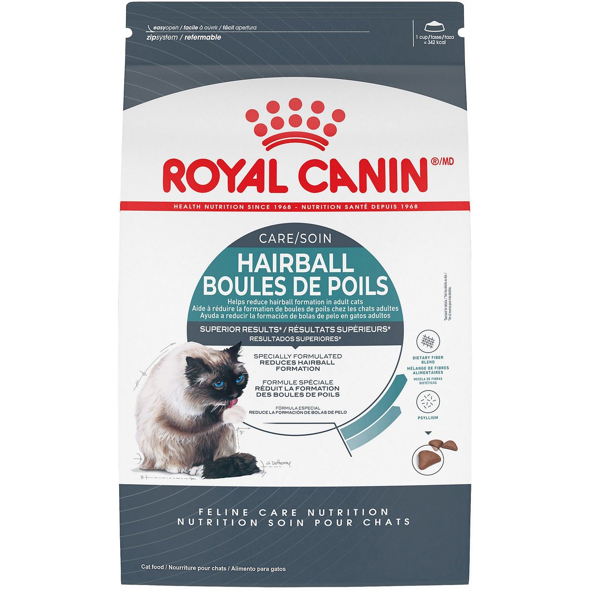 Royal Canin Feline Care Nutrition Hairball Care Adult Dry Cat Food, 3-lb bag