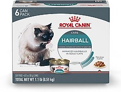 Royal Canin Feline Care Nutrition Hairball Care Thin Slices in Gravy Canned Cat Food, 3-oz, case of 6
