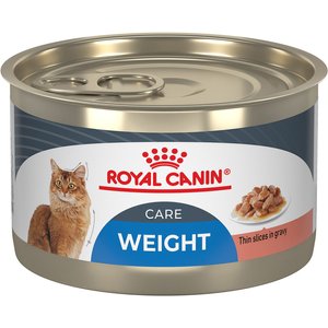 Royal Canin Feline Care Nutrition Weight Care Adult Thin Slices in Gravy Wet Cat Food, 5.1-oz can, case of 24