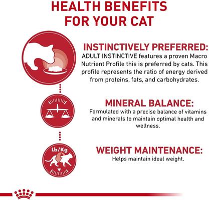 Show full view: Royal Canin Feline Health Nutrition Adult Instinctive Chunks in Gravy Cat Food Pouch, 3-oz, case of 12 slide 6 of 11