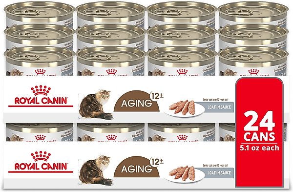 Royal Canin Feline Health Nutrition Aging 12  Loaf In Sauce Canned Cat Food