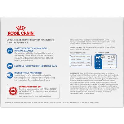 Show full view: Royal Canin Feline Health Nutrition Indoor Adult Morsels in Gravy Canned Cat Food, 3-oz can, case of 12 slide 3 of 10