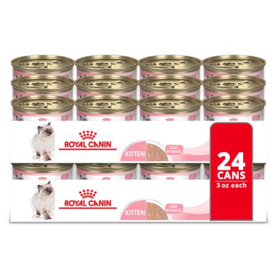 Show full view: Royal Canin Feline Health Nutrition Kitten Loaf in Sauce Canned Cat Food, 3-oz, case of 24 slide 1 of 13