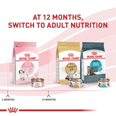 Show full view: Royal Canin Feline Health Nutrition Kitten Loaf in Sauce Canned Cat Food, 3-oz, case of 24 slide 3 of 13