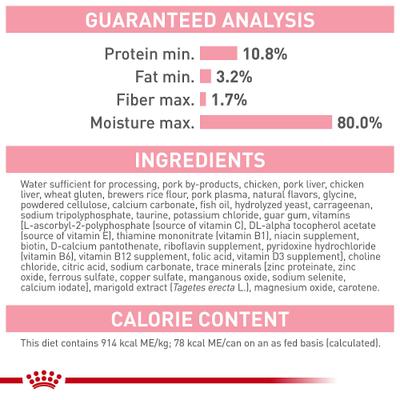 Show full view: Royal Canin Feline Health Nutrition Kitten Loaf in Sauce Canned Cat Food, 3-oz, case of 24 slide 7 of 13
