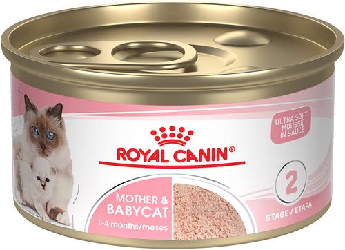 Show full view: Royal Canin Feline Health Nutrition Mother & Babycat Ultra Soft Mousse in Sauce Canned Food + Chicken Mother & Baby Dry Cat Food slide 6 of 11