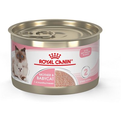 Royal Canin Royal Canin Feline Health Nutrition Mother & Babycat Ultra Soft Mousse in Sauce Wet Cat Food, 5.1-oz can, bundle of 48