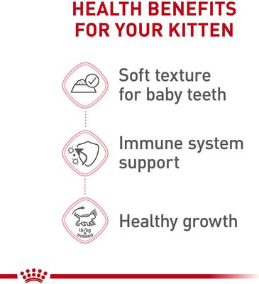 Show full view: Royal Canin Feline Health Nutrition Thin Slices in Gravy Wet Kitten Food + Chicken Kitten Dry Cat Food slide 6 of 8