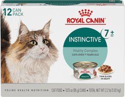 Royal Canin Instinctive 7+ Thin Slices in Gravy Wet Cat Food, 3-oz can, case of 12