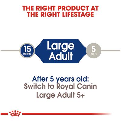 Show full view: Royal Canin Size Health Nutrition Large Adult Dry Dog Food, 4-lb bag slide 8 of 12
