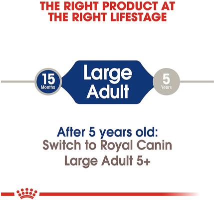Show full view: Royal Canin Size Health Nutrition Large Adult Dry Dog Food, 6-lb bag slide 8 of 13