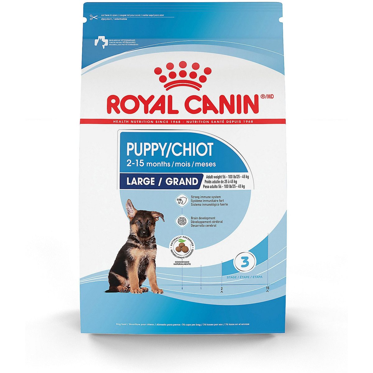 Royal Canin Size Health Nutrition Large Puppy Dry Dog Food, 17-lb bag