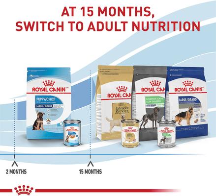 Show full view: Royal Canin Size Health Nutrition Large Puppy Dry Dog Food, 17-lb bag slide 7 of 12