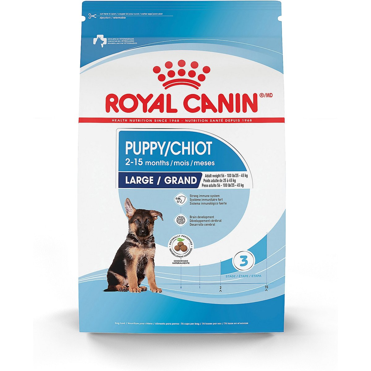 Royal Canin Size Health Nutrition Large Puppy Dry Dog Food, 4-lb bag