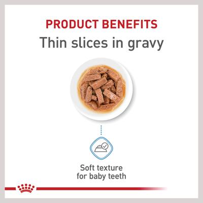 Show full view: Royal Canin Size Health Nutrition Large Puppy Thin Slices in Gravy Wet Dog Food, 13-oz can, case of 6 slide 4 of 12