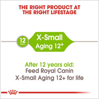 Show full view: Royal Canin Size Health Nutrition X-Small Aging 12+ Dry Dog Food, 2.5-lb bag slide 7 of 13