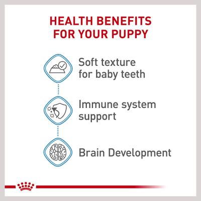 Show full view: Royal Canin Size Health Nutrition X-Small Puppy Thin Slices in Gravy Wet Dog Food, 3-oz, case of 24 slide 5 of 11