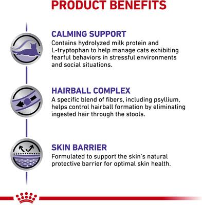 Show full view: Royal Canin Veterinary Diet Adult Calm Dry Cat Food, 4.4-lb bag slide 4 of 11