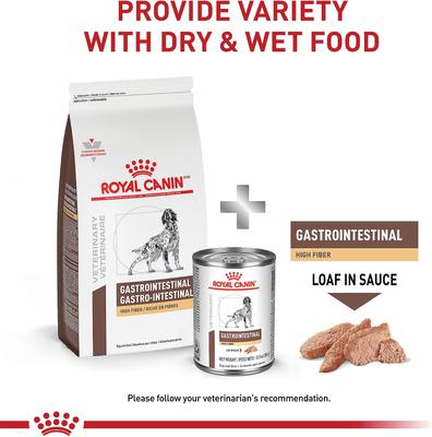 Show full view: Royal Canin Veterinary Diet Adult Gastrointestinal High Fiber Dry Dog Food, 8.8-lb bag slide 7 of 12