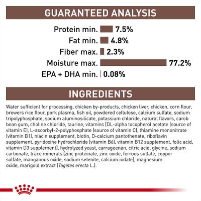 Show full view: Royal Canin Veterinary Diet Gastrointestinal Loaf in Sauce Wet Cat Food, 5.1-oz can, case of 24 slide 10 of 12