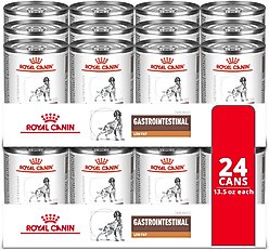 Royal Canin Veterinary Diet Adult Gastrointestinal Low Fat Loaf Canned Dog Food, 13.5-oz can, case of 24