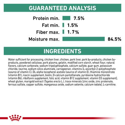 Show full view: Royal Canin Veterinary Diet Adult Glycobalance Thin Slices in Gravy Canned Cat Food, 3-oz, case of 24 slide 7 of 12