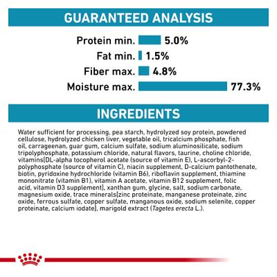 Show full view: Royal Canin Veterinary Diet Adult Hydrolyzed Protein Loaf Wet Dog Food, 13.7-oz can, 12 count slide 6 of 12