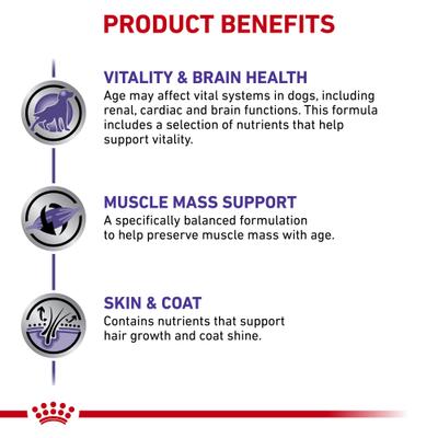 Show full view: Royal Canin Veterinary Diet Adult Mature Consult Loaf in Sauce Canned Dog Food, 13.5-oz, case of 24 slide 4 of 12