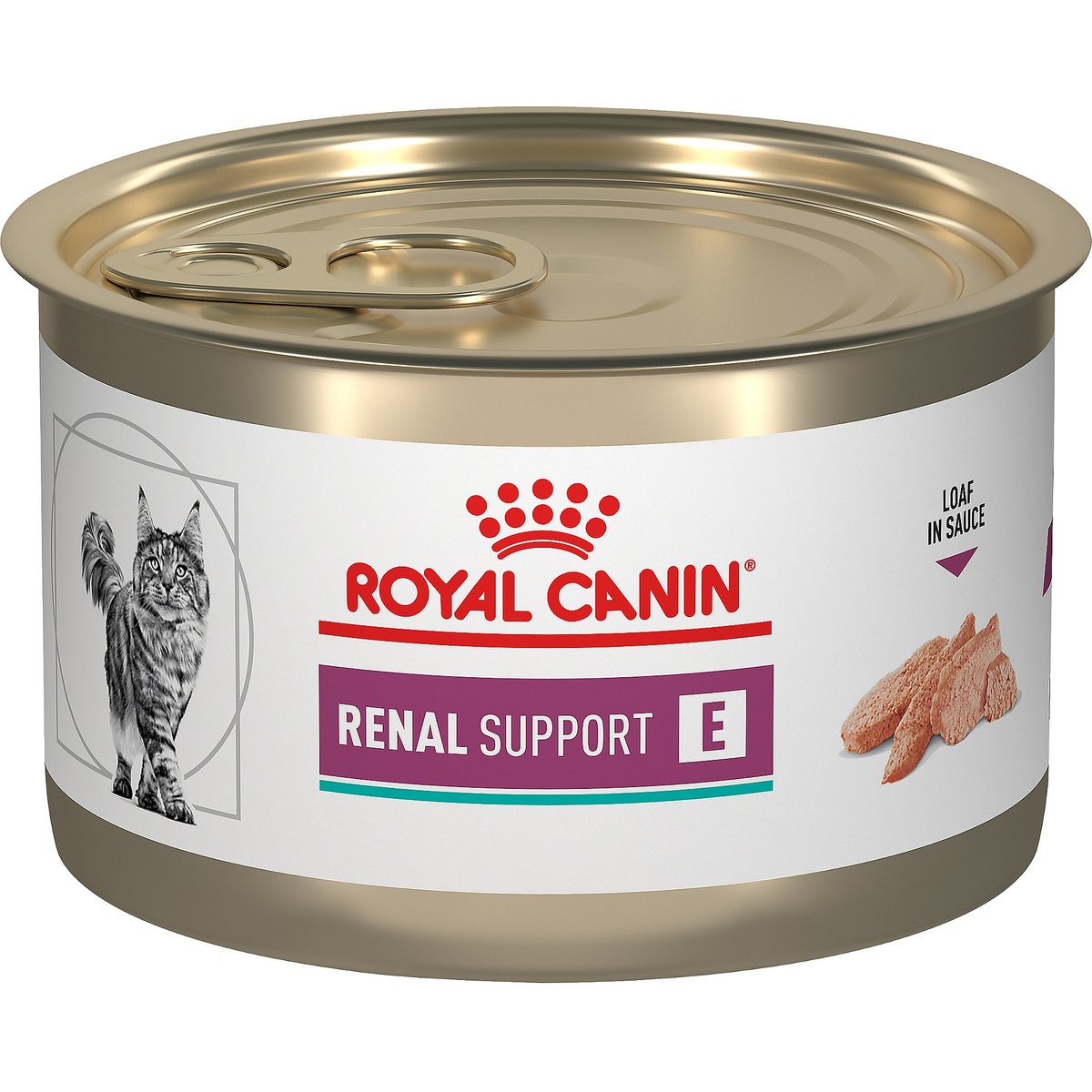 Royal Canin Veterinary Diet Adult Renal Support E Loaf in Sauce Wet Cat Food, 5.1-oz, case of 24