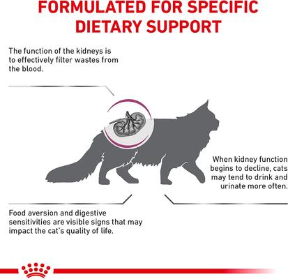 Show full view: Royal Canin Veterinary Diet Adult Renal Support F Dry Cat Food, 3-lb bag slide 6 of 11