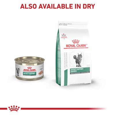 Show full view: Royal Canin Veterinary Diet Adult Satiety Support Weight Management Loaf in Sauce Canned Cat Food, 5.1-oz, case of 24 slide 6 of 12