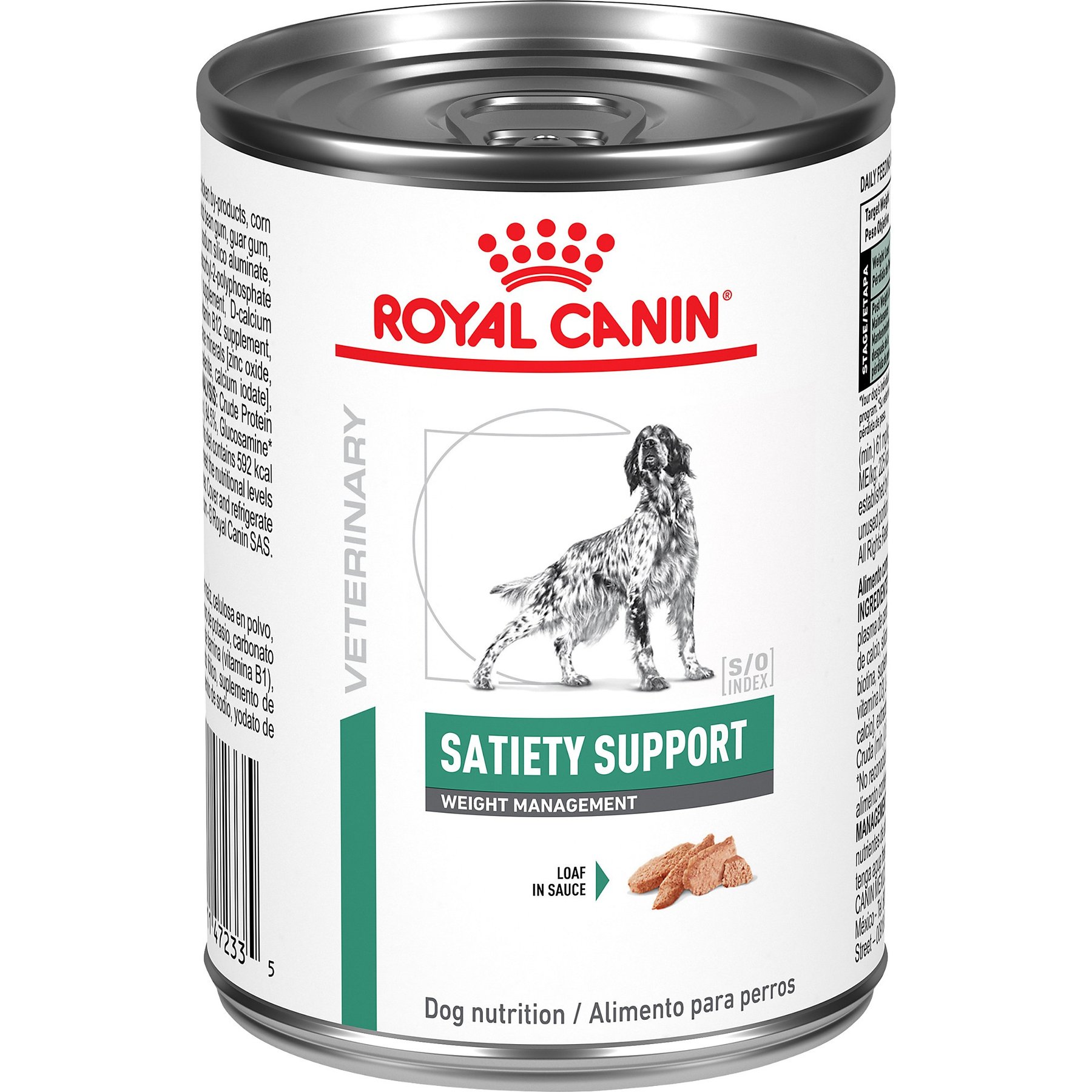 Royal Canin Veterinary Diet Adult Satiety Support Weight Management Loaf in Sauce Canned Dog Food, 13.5-oz can, case of 24