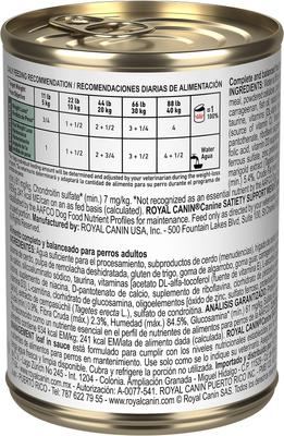Show full view: Royal Canin Veterinary Diet Adult Satiety Support Weight Management Loaf in Sauce Canned Dog Food, 13.5-oz, case of 24 slide 4 of 12