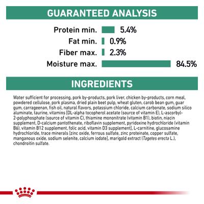 Show full view: Royal Canin Veterinary Diet Adult Satiety Support Weight Management Loaf in Sauce Canned Dog Food, 13.5-oz, case of 24 slide 7 of 12