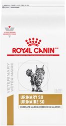 Royal Canin Veterinary Diet Adult Urinary SO Moderate Calorie Dry Cat Food, 17.6-lb bag