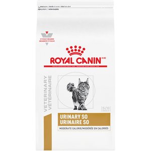 Royal Canin Veterinary Diet Adult Urinary SO Moderate Calorie Dry Cat Food, 3.3-lb bag
